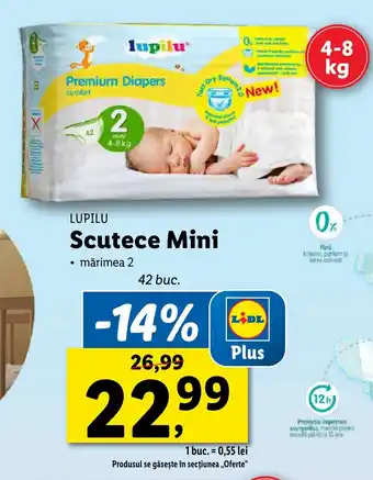 Lidl LUPILU Scutece Mini Ofertă