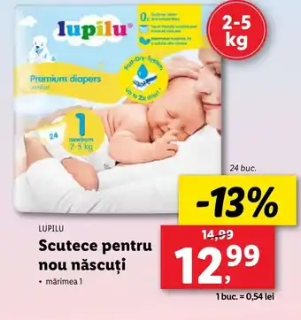 Lidl LUPILU Scutece pentru nou născuţi Ofertă