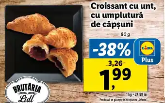 Lidl Croissant cu unt, cu umplutură de căpşuni Ofertă