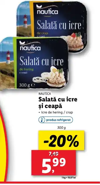 Lidl NAUTICA Salată cu icre şi ceapă Ofertă
