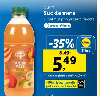 Lidl SOLEVITA Suc de mere Ofertă