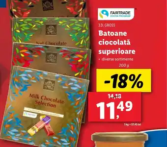 Lidl J.D. GROSS Batoane ciocolată superioare Ofertă