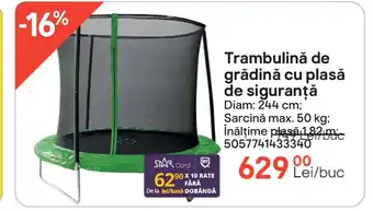 Brico Depôt Trambulină de grădină cu plasă de siguranţă Ofertă