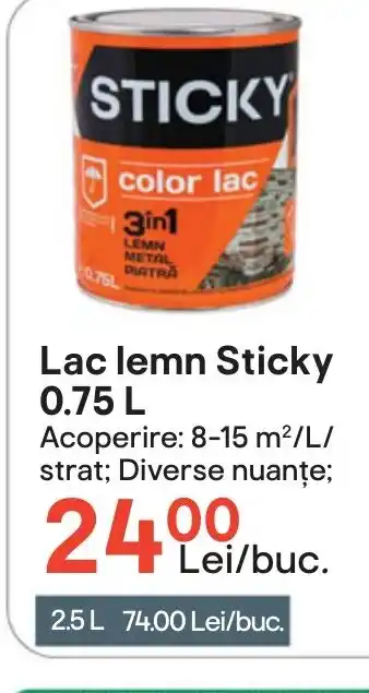Brico Depôt Lac lemn Sticky 0.75 L Ofertă