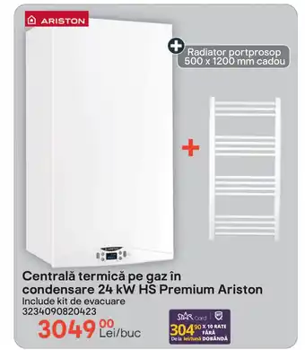 Brico Depôt Centrală termică pe gaz în condensare 24 kW HS Premium Ariston Ofertă