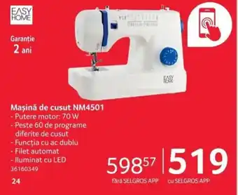 Selgros Maşină de cusut NM4501 Ofertă