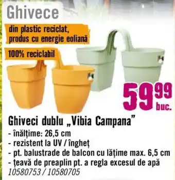 Ghiveci dublu Vibia Campana