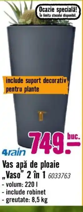 Vas apă de ploaie Vaso 2 în 1