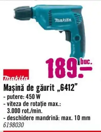 Hornbach Maşină de găurit 6412 Ofertă