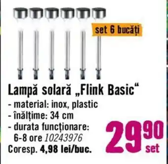 Hornbach Lampă solară ,Flink Basic Ofertă