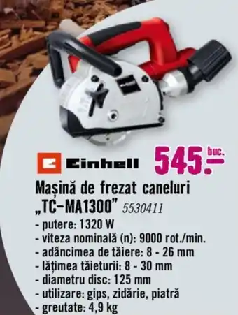 Hornbach Maşină de frezat caneluri TC-MA1300 Ofertă