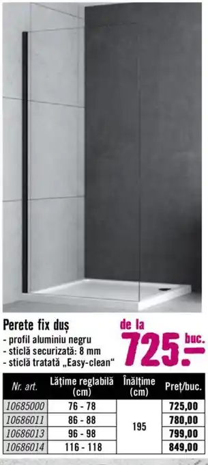 Hornbach Perete fix duş Ofertă