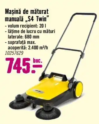 Maşină de măturat manuală ,,S4 Twin"