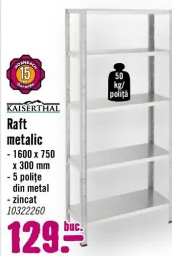 Raft metalic x1600x750x300 mm
