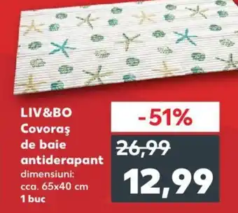 LIV&BO Covoraş de baie antiderapant