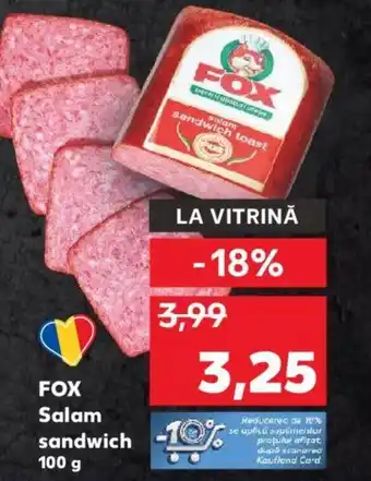 Kaufland FOX Salam sandwich Ofertă