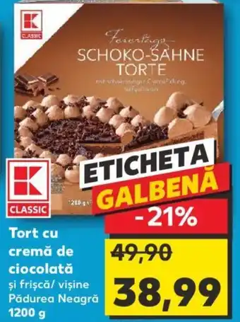 Kaufland Tort cu cremă de ciocolată Ofertă