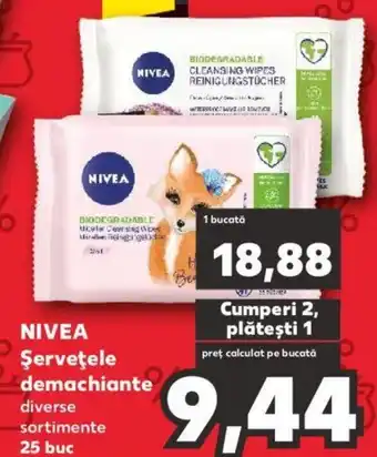 Kaufland NIVEA Şerveţele demachiante Ofertă