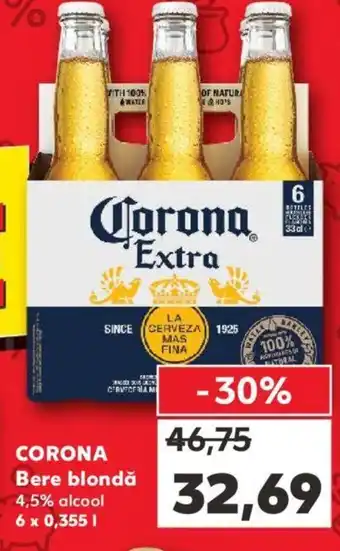 Kaufland CORONA Bere blondă 6x0.355L Ofertă