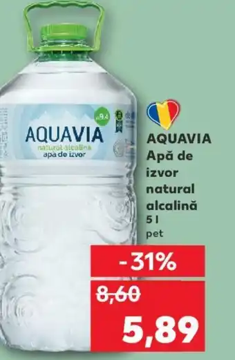 Kaufland AQUAVIA Apă de izvor natural alcalină 5L Ofertă