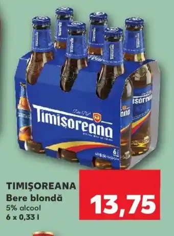 Kaufland TIMIŞOREANA Bere blondă 6x0.33L Ofertă