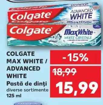 Kaufland COLGATE MAX WHITE / ADVANCED WHITE Pastă de dinți Ofertă