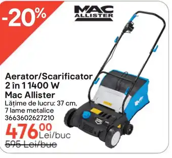 Brico Depôt Aerator/Scarificator 2 in 1 1400W Mac Allister Ofertă