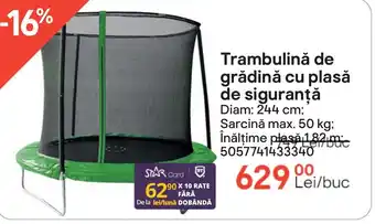 Brico Depôt Trambulină de grădină cu plasă de siguranţă Ofertă