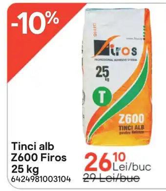 Brico Depôt Tinci alb Z600 Firos 25 kg Ofertă