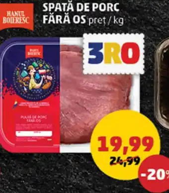 Penny SPATĂ DE PORC FĂRĂ OS Ofertă