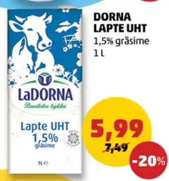 DORNA LAPTE UHT 1,5% grăsime 1L