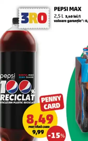 Penny PEPSI MAX 2.5L Ofertă