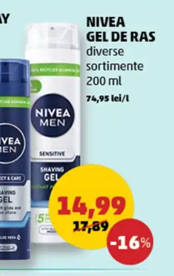 Penny NIVEA GEL DE RAS Ofertă