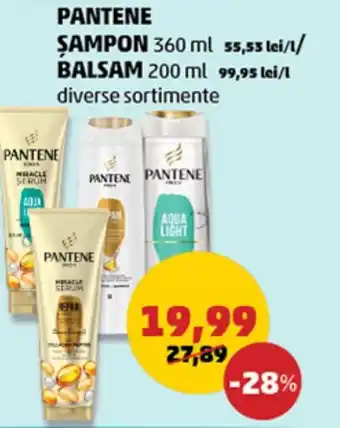 Penny PANTENE ȘAMPON 360 ml /BALSAM 200 ml Ofertă