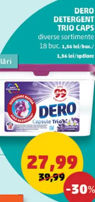 Penny DERO DETERGENT TRIO CAPS Ofertă