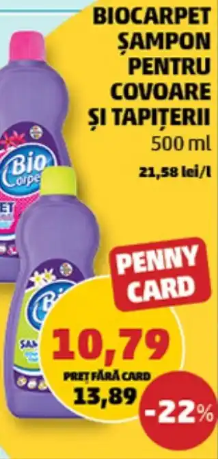 Penny BIOCARPET ŞAMPON PENTRU COVOARE ȘI TAPITERII Ofertă