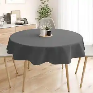 Favi Goldea față de masă 100% bumbac - gri închis - rotundă Ø 160 cm Ofertă