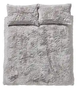 Favi Lenjerie de pat din micropluș Catherine Lansfield Cuddly, 200 x 200 cm, gri Ofertă