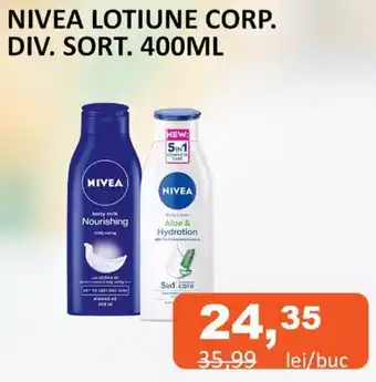 Unicarm NIVEA LOTIUNE CORP. DIV. SORT. 400ML Ofertă