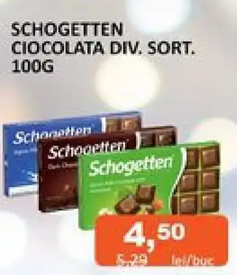 SCHOGETTEN CIOCOLATA DIV. SORT. 100G