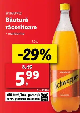 Lidl SCHWEPPES Băutură răcoritoare 1.5L Ofertă