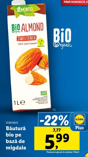 Lidl VEMONDO Băutură bio pe bază de migdale Ofertă