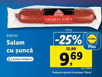 Lidl BARONI Salam cu șuncă Ofertă