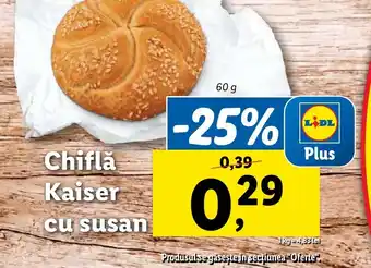 Lidl Chiflă Kaiser cu susan Ofertă