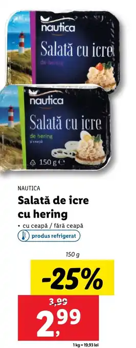 Lidl NAUTICA Salată de icre cu hering Ofertă
