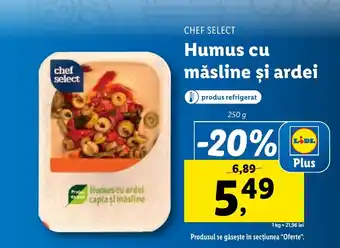 Lidl CHEF SELECT Humus cu măsline și ardei Ofertă