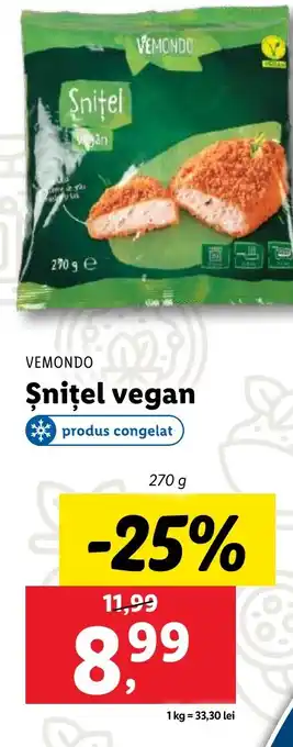 Lidl VEMONDO Şniţel vegan Ofertă