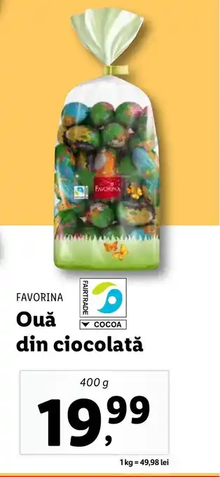 Lidl FAVORINA Oua din ciocolată Ofertă