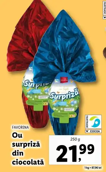 FAVORINA Ou surpriză din ciocolată
