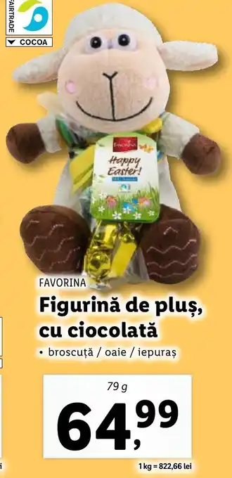 Lidl FAVORINA Figurină de plus, cu ciocolatăǎ Ofertă
